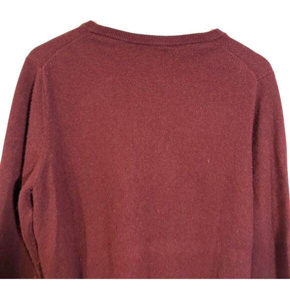Quince Womens Mongolian Cashmere Crew Neck Sweater XL Rich Burgundy - Picture 4 of 9